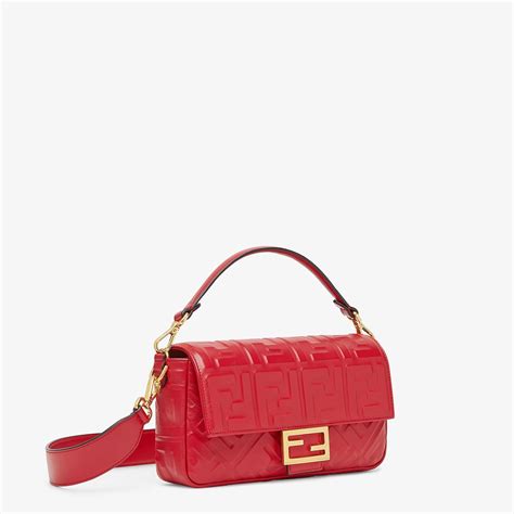 fendi zucca baguette red|Fendi baguette bag price.